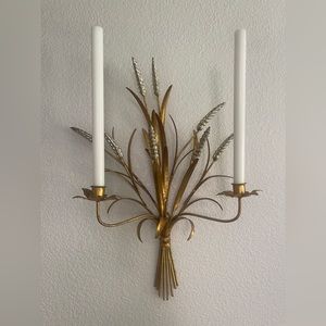 vintage Hollywood regency Coco Chanel wall candle lamp candleholder Sconce art